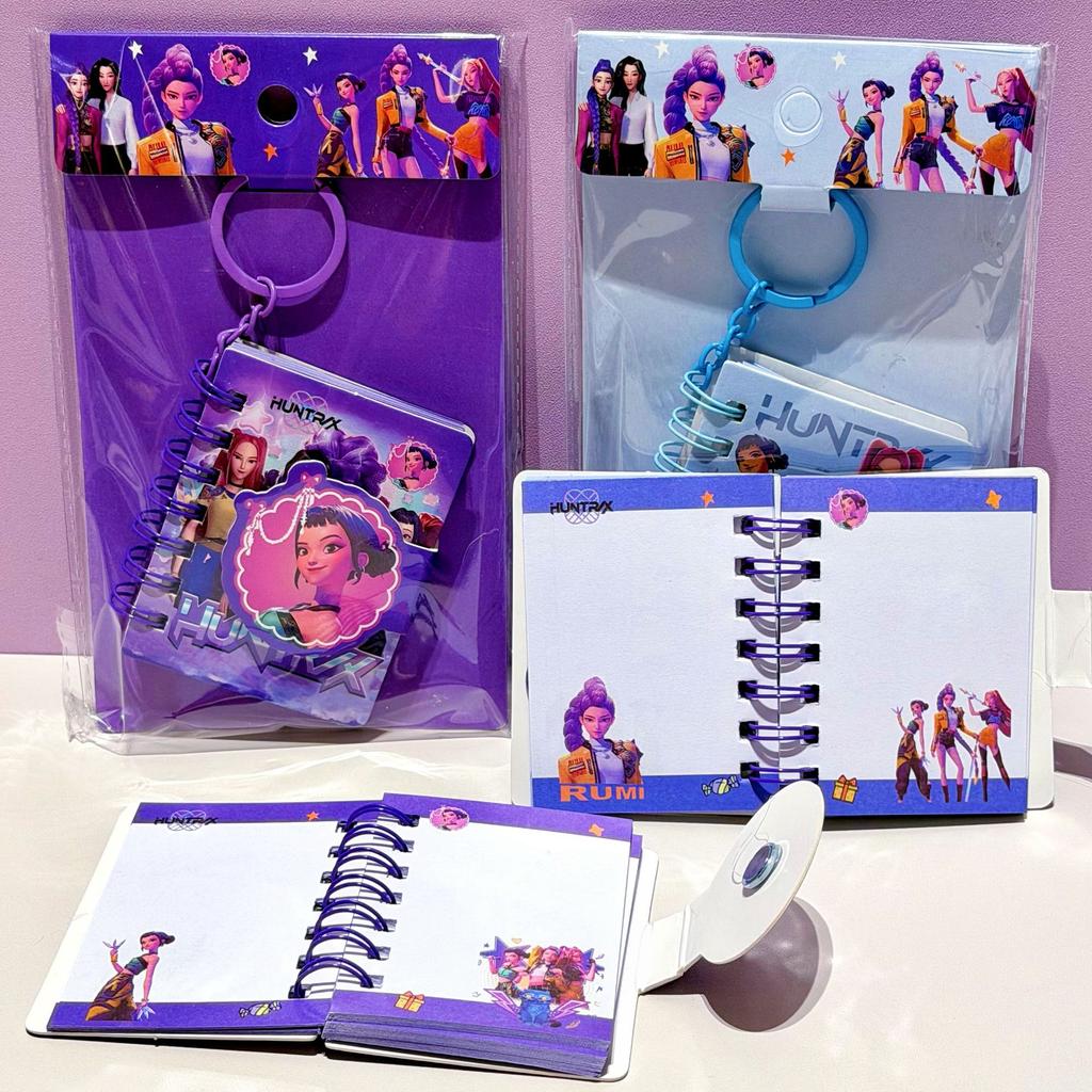 hot Cartoon K-pop Demon Hunters Slayer Pendant Coil Notebook Cute Girl High Quality Colorain Notebook Student Study Stationery