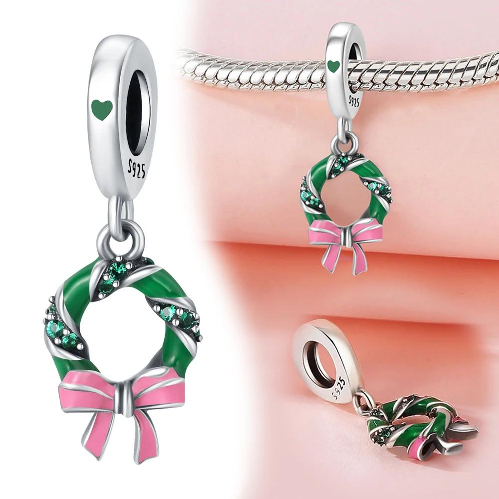 Copper Christmas Charms Series Christmas Love Hat Tree Socks Garland Beads For Women'S Bracelet Diy Jewelry Gift