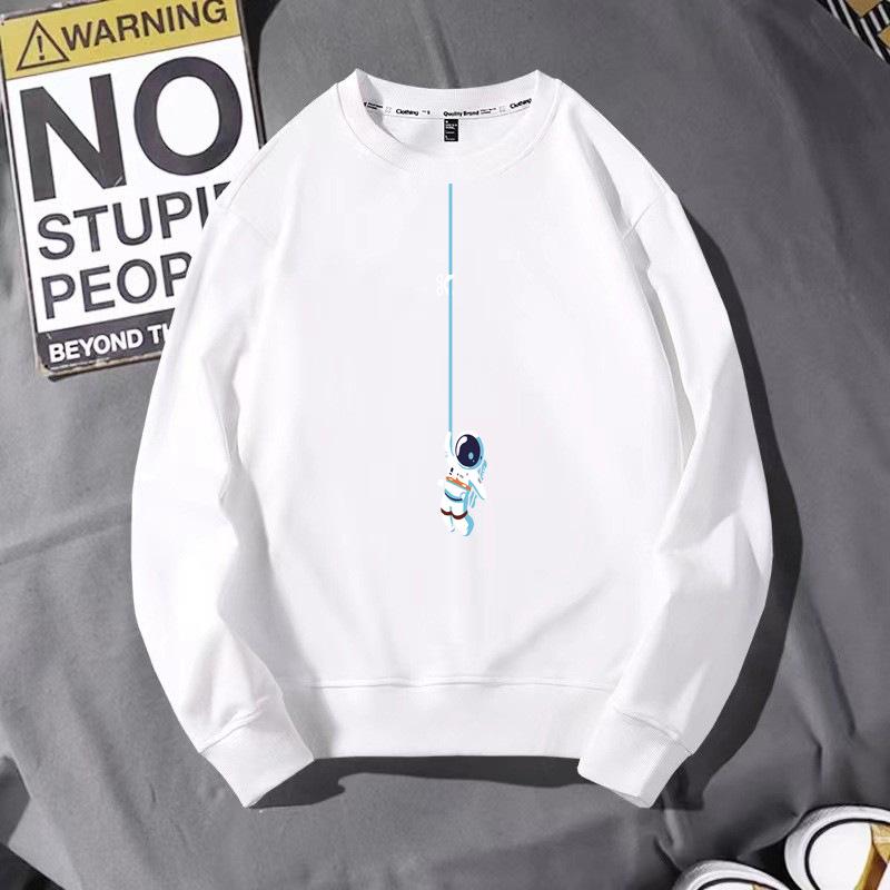 Men's 2023 Trendy Sports Hoodie, Loose Fit, Plus Size, Round Neck, Printed Autumn/Winter Internet Celebrity Style.