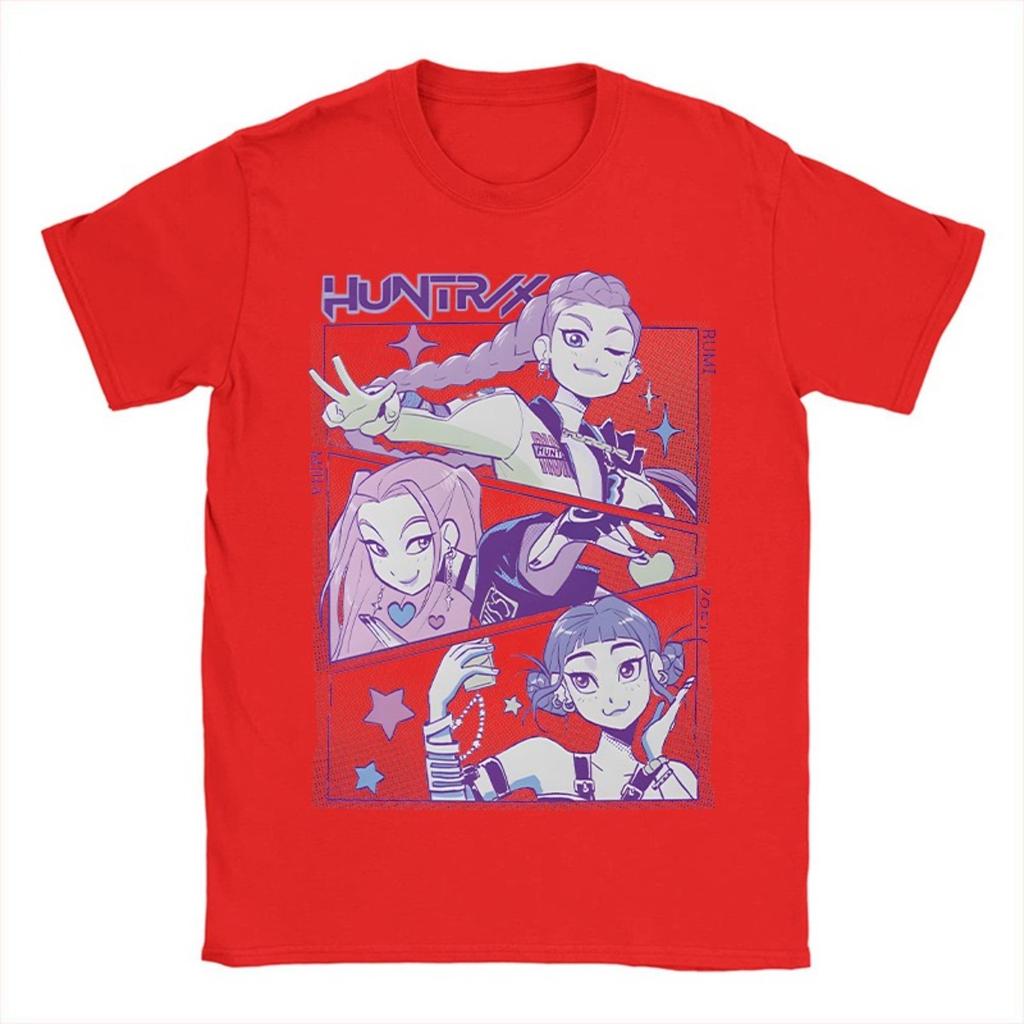 GLYDE K-pop Demon Hunter Anime T-shirt Harajuku O-neck Casual Shirt