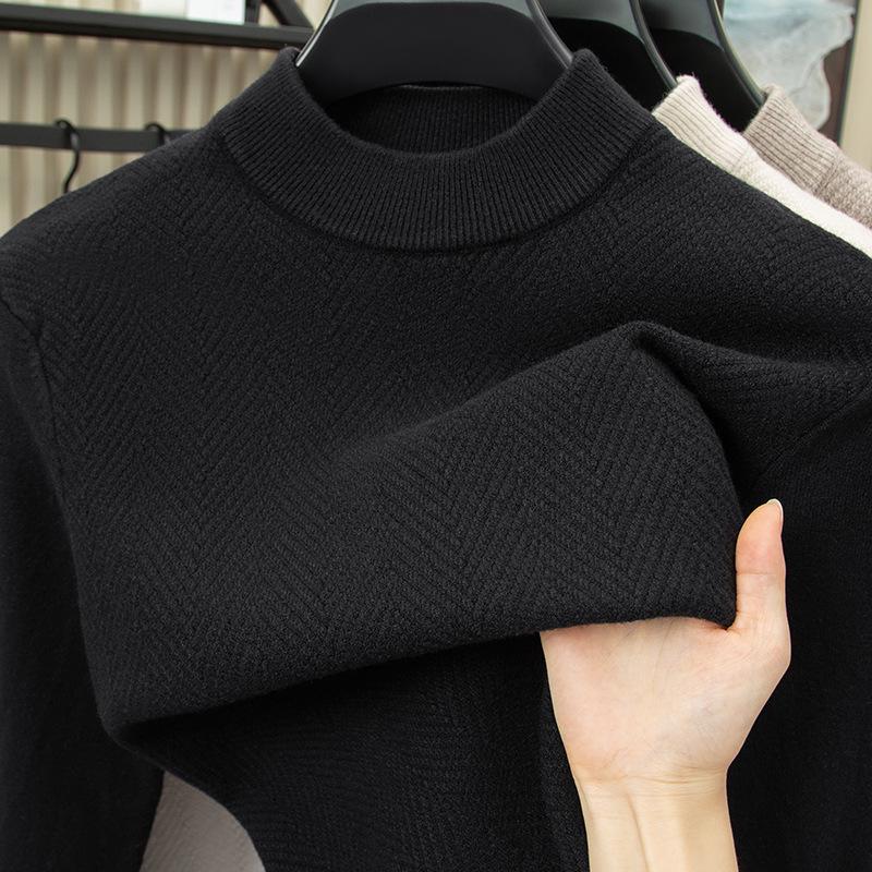 

Men s High-Quality Wool Knit Cardigan Sweater – 2025 Autumn/Winter Fashion Pullover XXL чорний