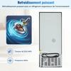 106L Energy-Saving Mini Fridge LED, 60L Refrigerator + 46L Freezer, 7 Temperature Settings, Adjustable Shelves, 166 Kwh/Year, 45db