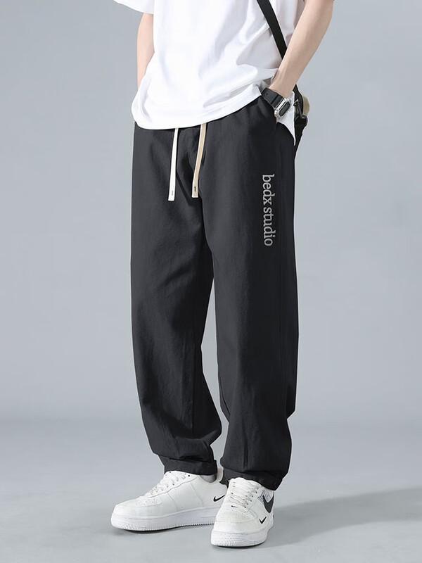 Dingfengbaoluo Men's Straight Loose Workwear Casual Pants