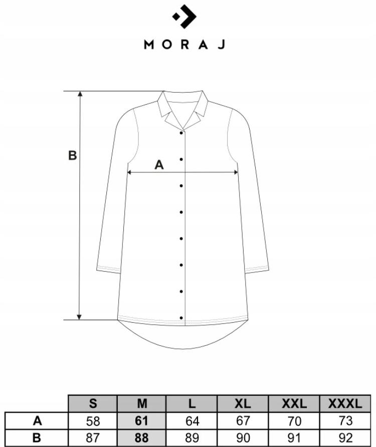 Women's Patterned Viscose Nightgown with Long Sleeves MORAJ L PATT 2