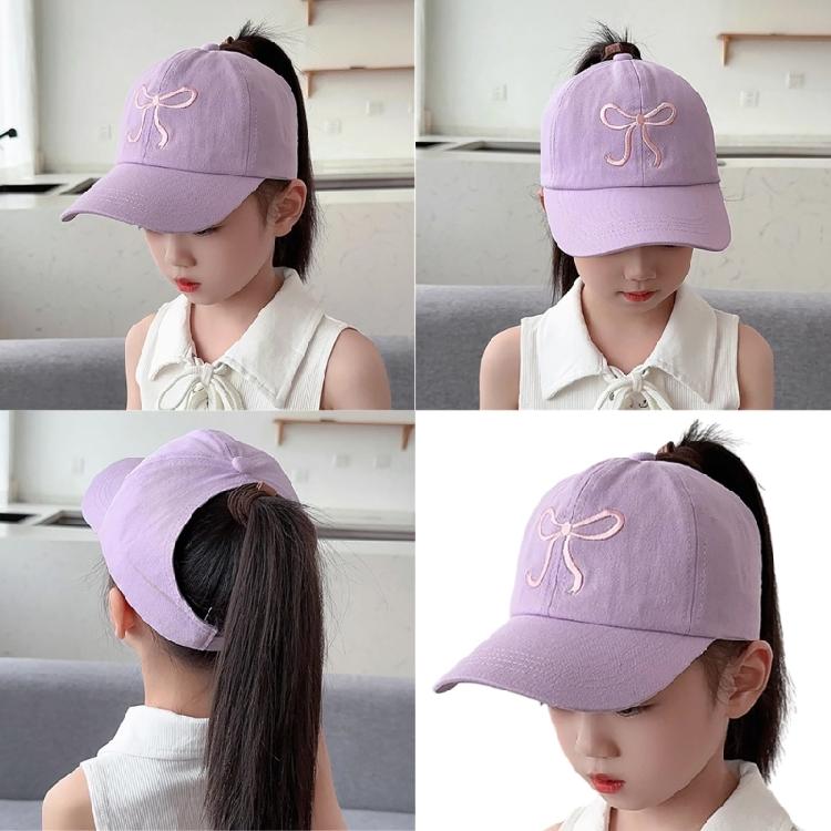 Kids Outdoor Sun Protection Hat Cotton Polyester Mix Adjustable Closure Bows Embellishment 5 Vibrant Colors