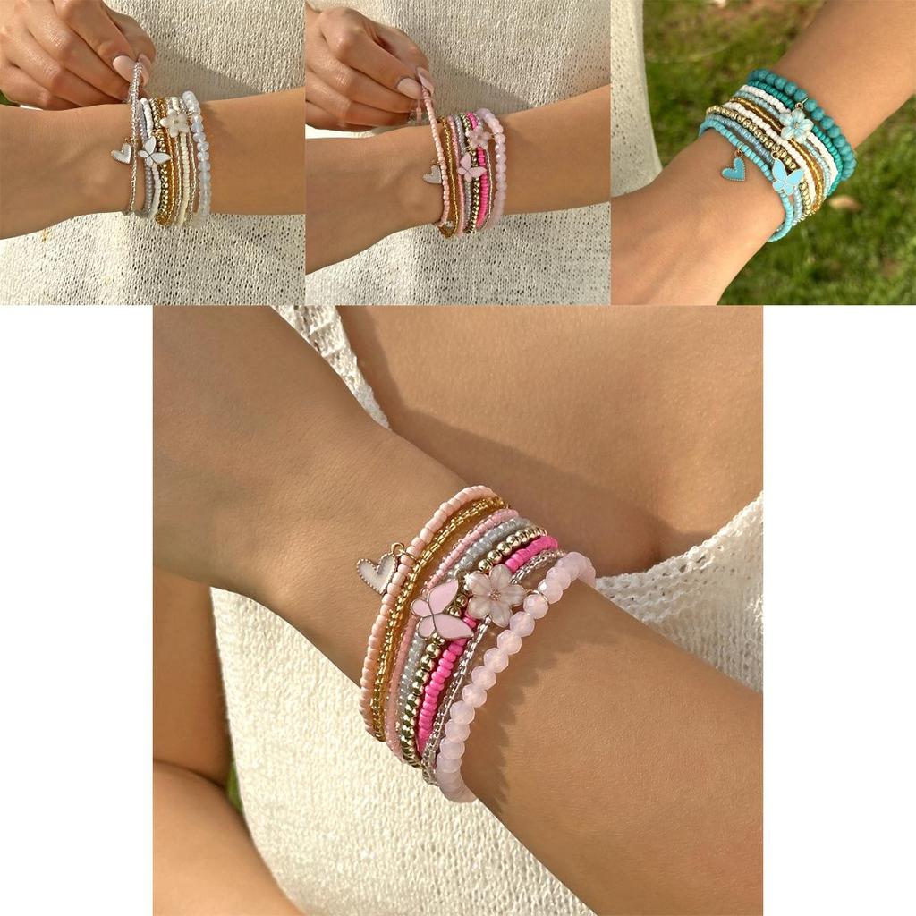 Bohemian Butterfly Love Jewelry With Glass Beads For Travel And Daily Wear