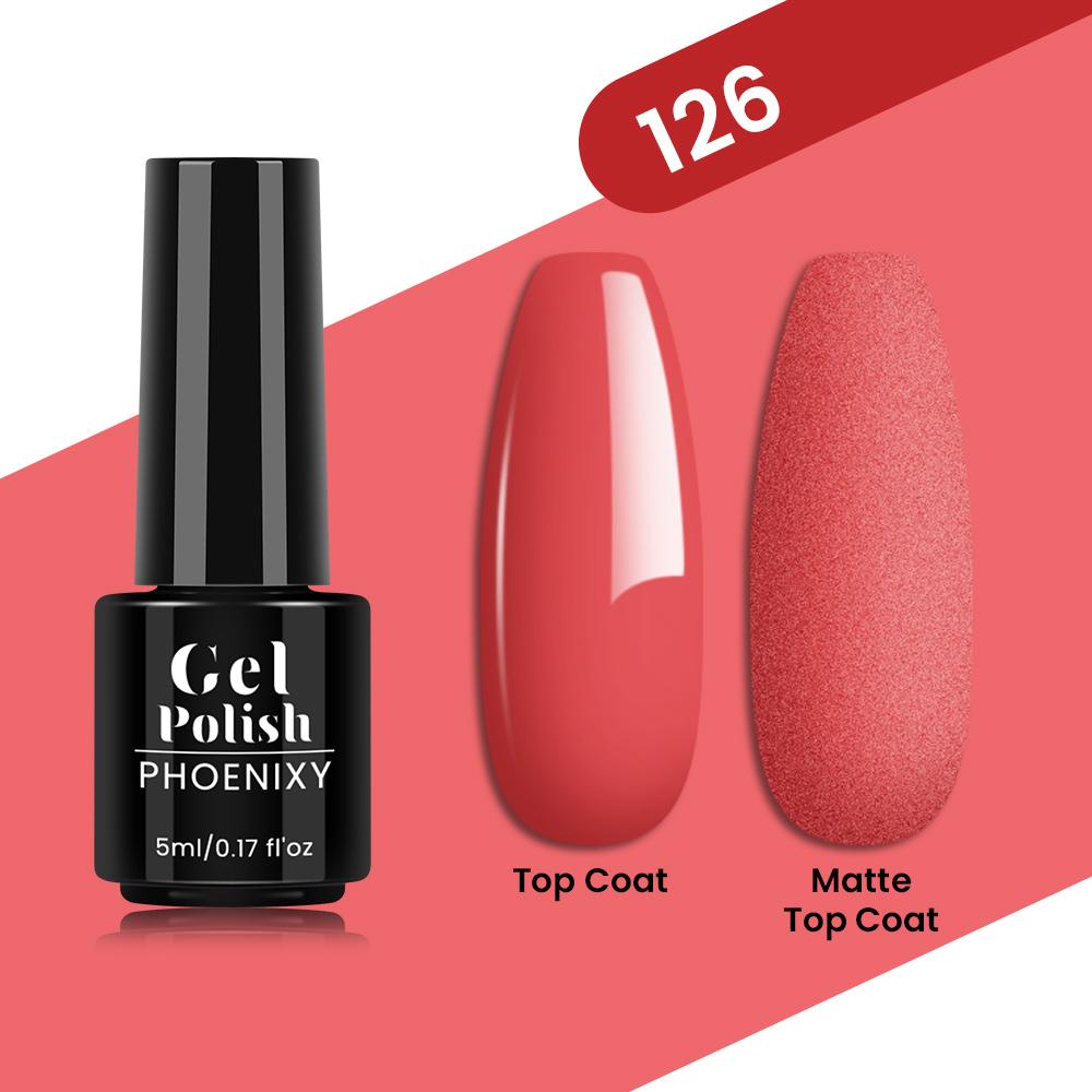 PHOENIXY 80 Farben Nagel-Gel-Nagellack, 5 ml, UV-LED-Farb-Nagelkunst-Hybrid-Nagellack, Liner-Gel, Maniküre-Kunst, semi-permanent, glitzernd, glänzende Farben-Gel