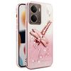 For Realme P3 5G Case Dragonfly Kickstand TPU Flowers Glitter Phone Cover