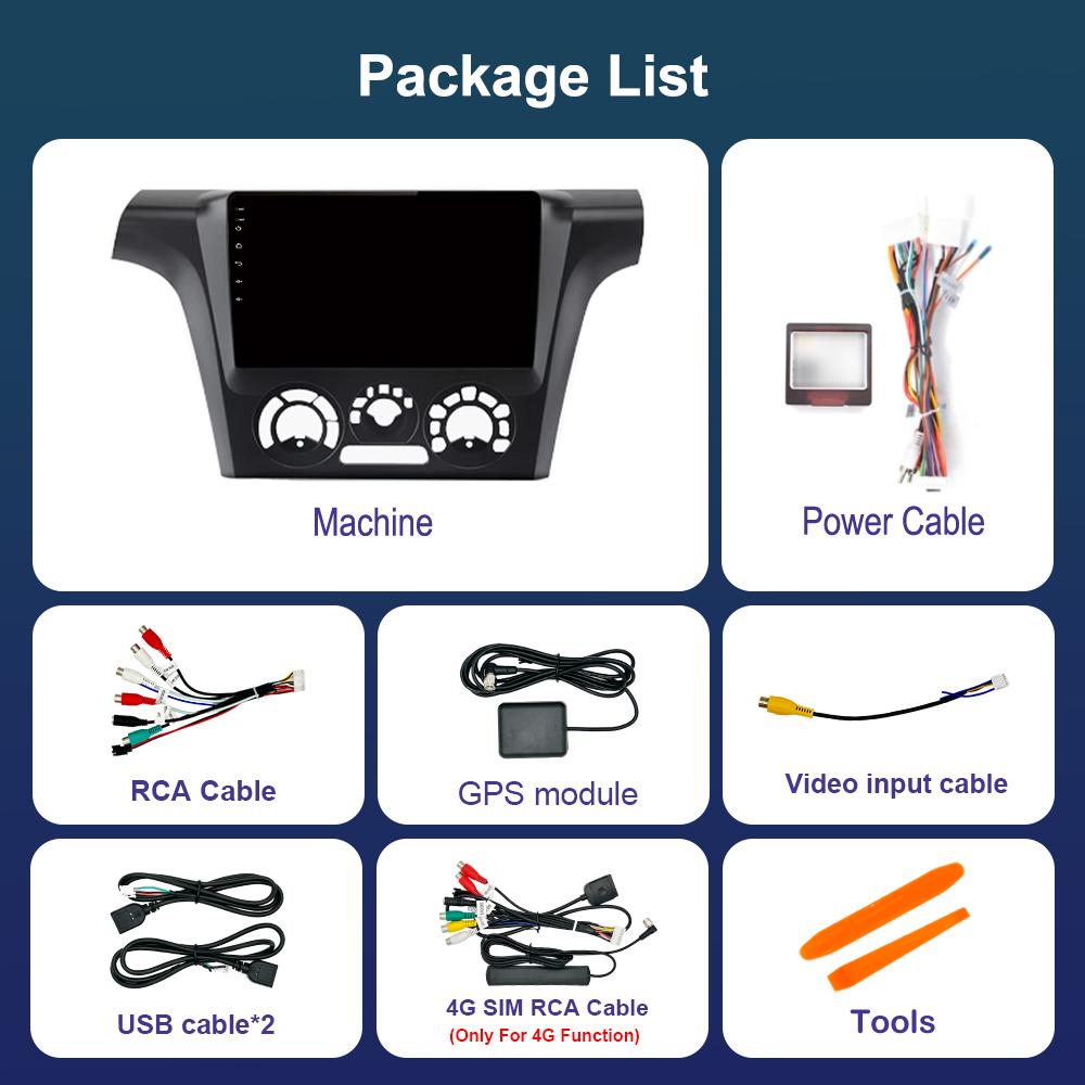 Car Radio Multimedia Player 9 inch for Mitsubishi Outlander 1 2002 - 2008 Android 4G Navi GPS WIFI IPS Touch Screen DSP Stereo