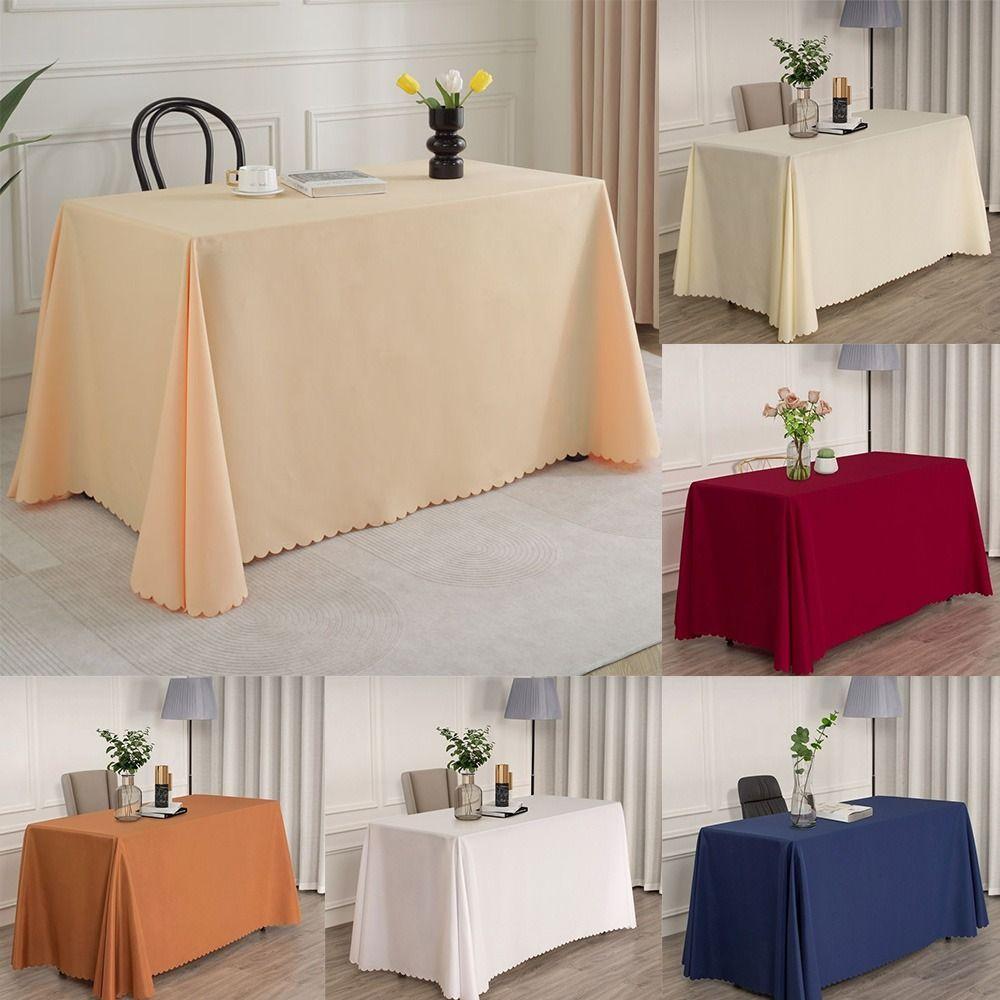 Rectangle Table Cloth Cover Solid Color Table Cover Hot Tablecloth  Home Banquet Wedding