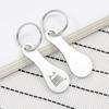 Stainless Steel Trolley Key Holder Metal Ring Supermarket Keyring Shopping Cart Keychain  Men