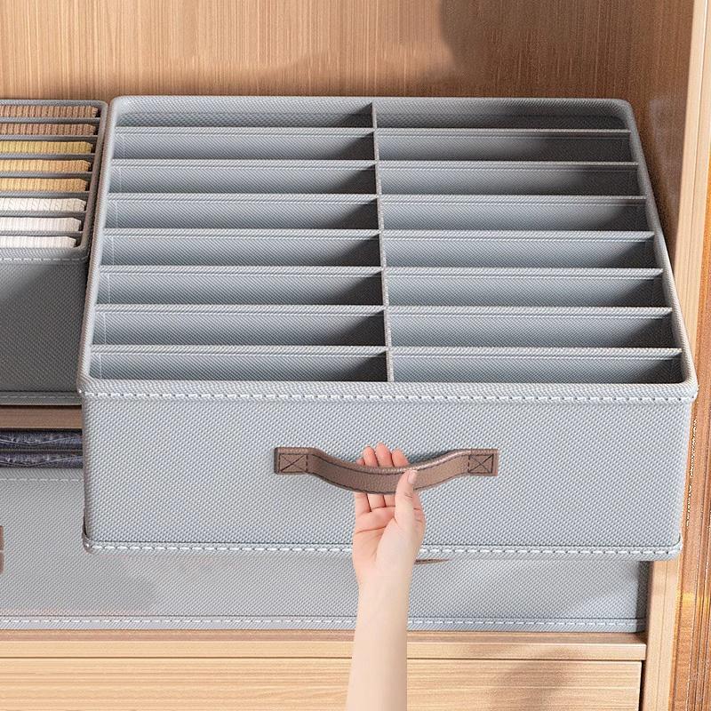 1pc Foldable Trouser Storage Box Large Capacity Drawer Clothes Pant Storage Box With PP Board Wardrobe Clothes Storage Organizer