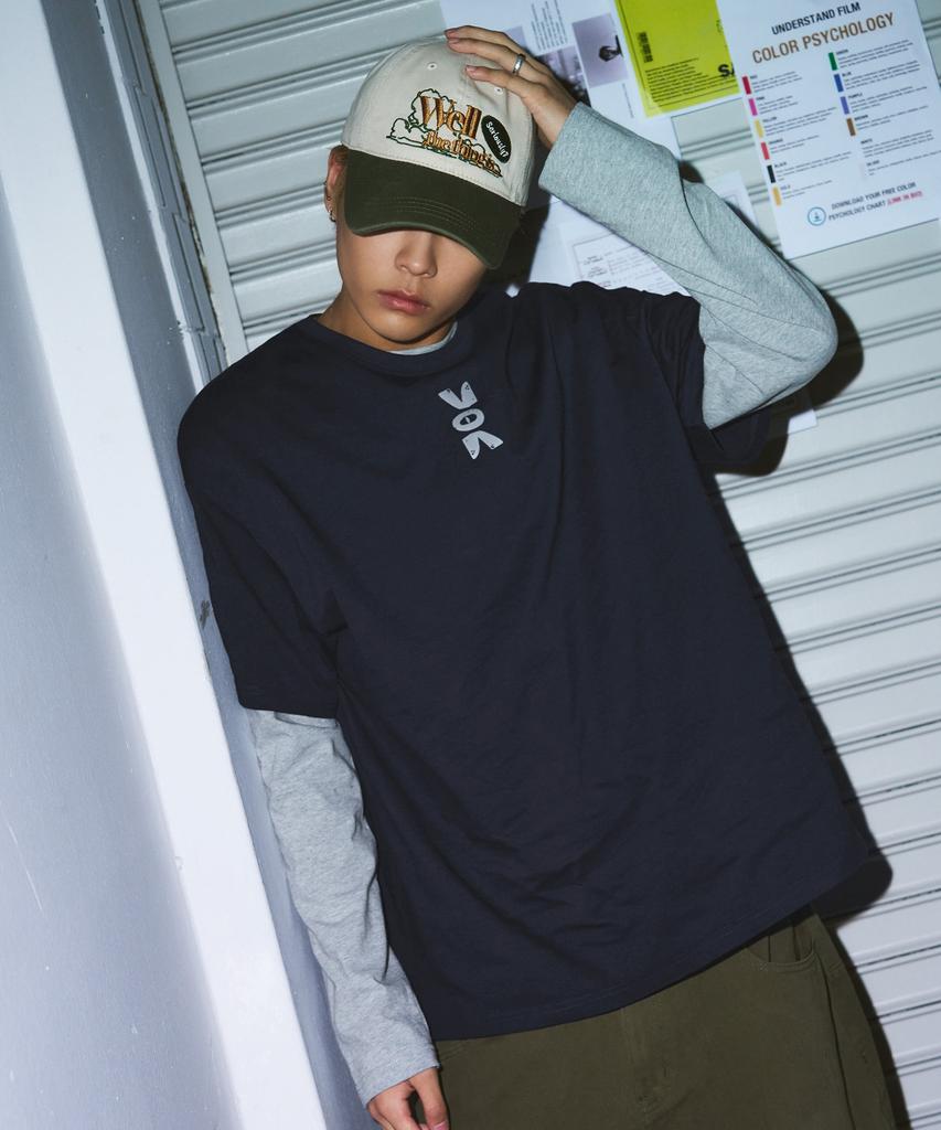 Awodeijeu Smirk Oversized Short Sleeve T-Shirt [Navy]