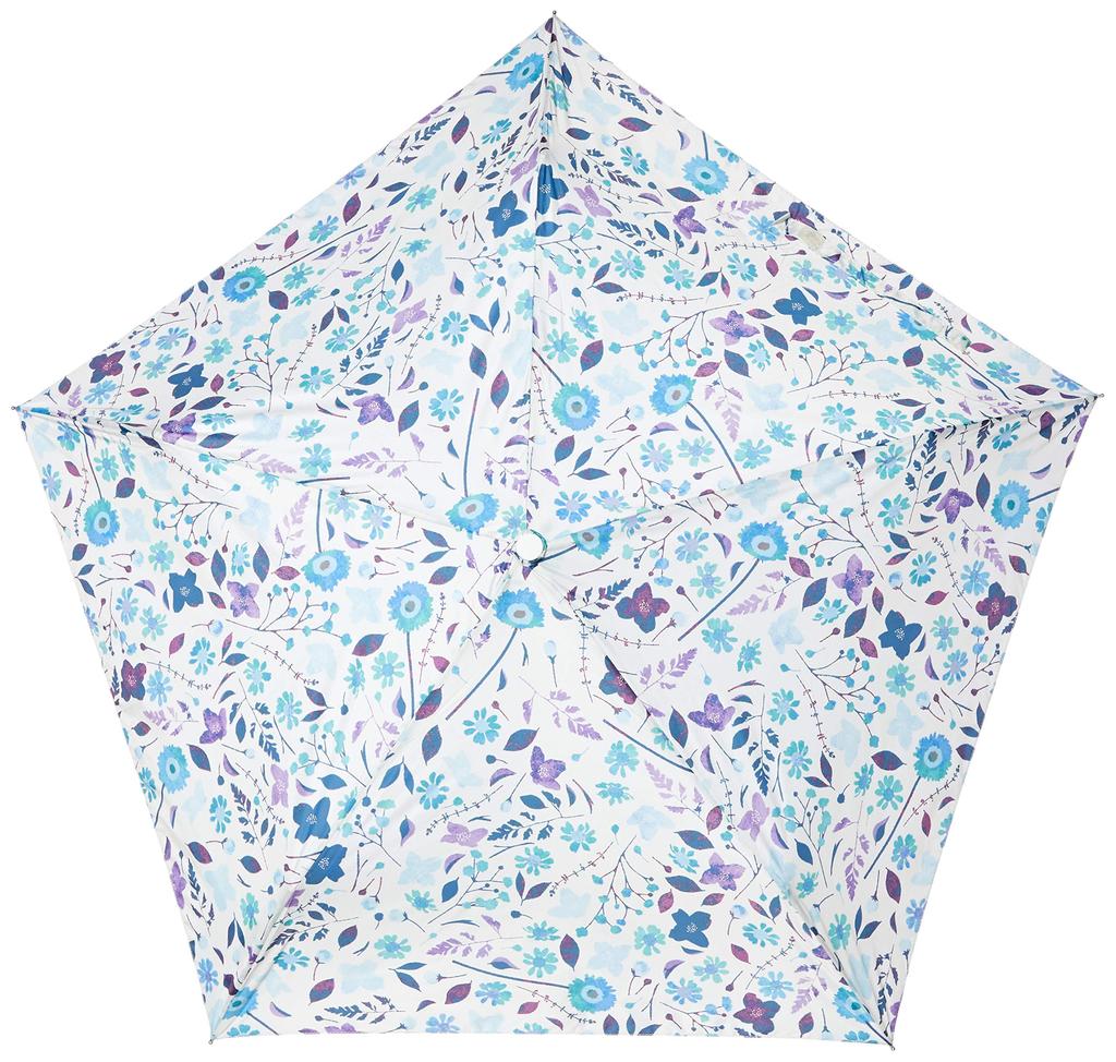 Moonbat Estaa Sun and Rain UV Automatic Hanabana Sky Made In Rib 52cm (Estaa) Umbrella, Protection, Open/Close Design, (Flower) Design, Blue, Women's,