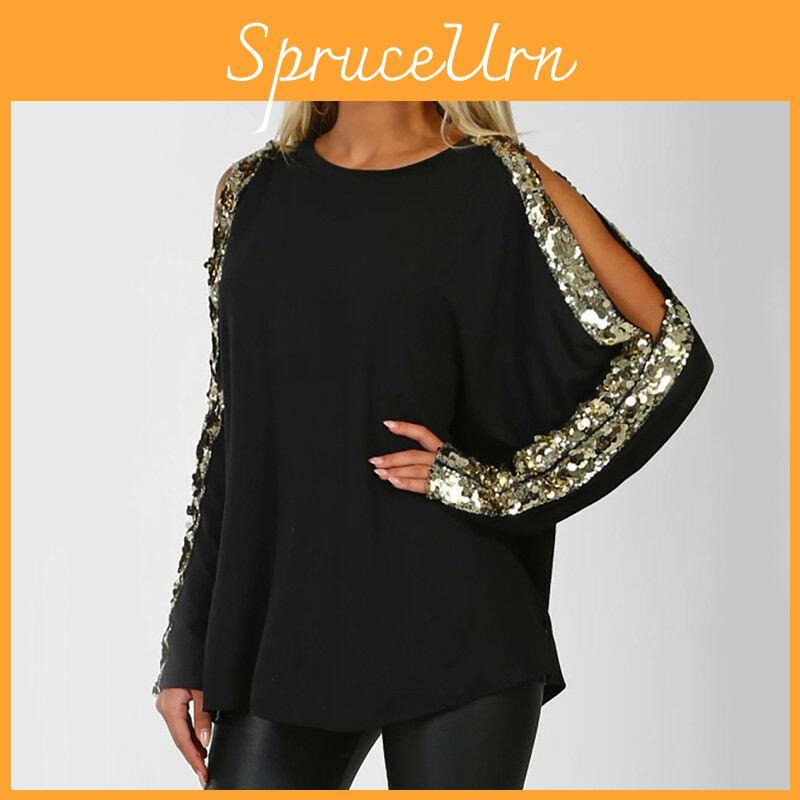 Women Ladies Sweatshirts Loose Blouse Long Sleeve Sequined Casual T-shirts Tops With Premium Quality Comfort And Stylish Versatility