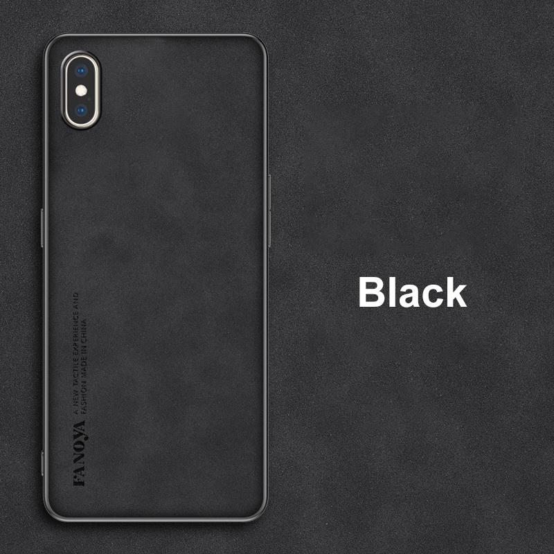 Für iPhone X XS Max Hülle Luxus PU Leder Handyhülle Für iPhone XR iPhoneX S Rückseite Matte Silikon Vollschutz Coque