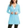 Women Hooded Loose Fit Sun Cardigan Long Sleeve Lightweight Casual Outerwear with Zipper Front Pockets for Daily Wear