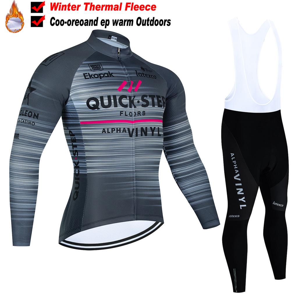 2025 Men's Cycling Outfit Set  Man Mountain Bike Jersey Clothes Winter Thermal Fleece Clothing Sportswear Bicycle Tricuta Bib