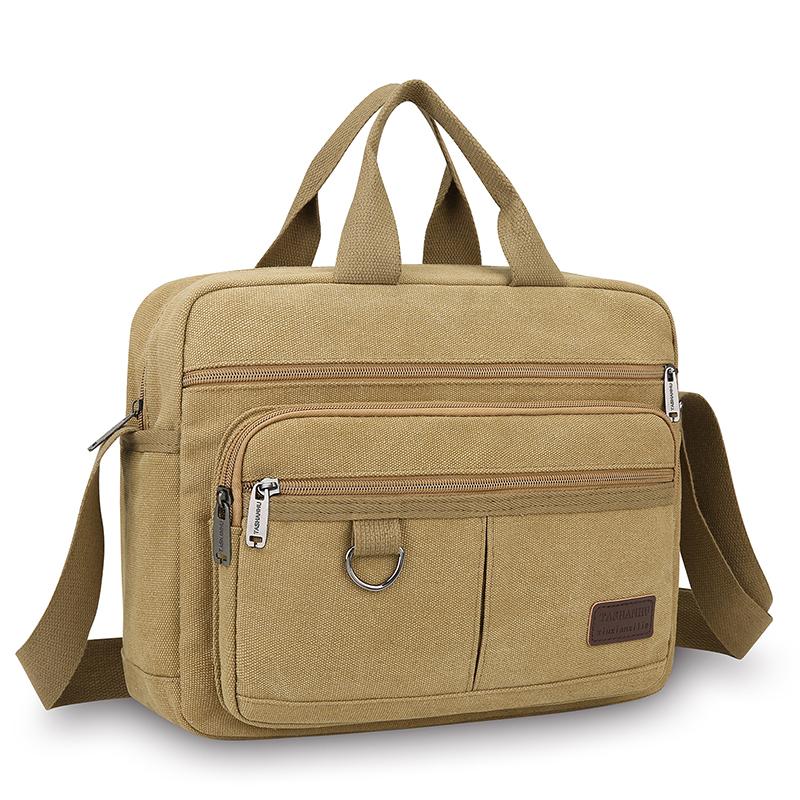 Men's Crossbody Bag Canvas Shoulder Bag Sports Business Handbag