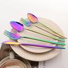 40pcs Rose Gold Dinnerware Set Mirror Fork Knife Spoon Tableware Western Stainless Steel Cutlery Set Dessert Fork Spoon Flatware