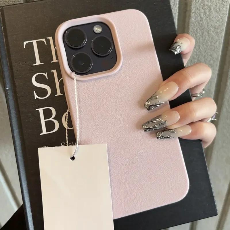 Luxury Matte Soft Leather Candy Phone Case For iPhone 17 16 15 14 Plus 13 12 11 Pro X XS Max XR Shockproof Silicone Bumper Cover