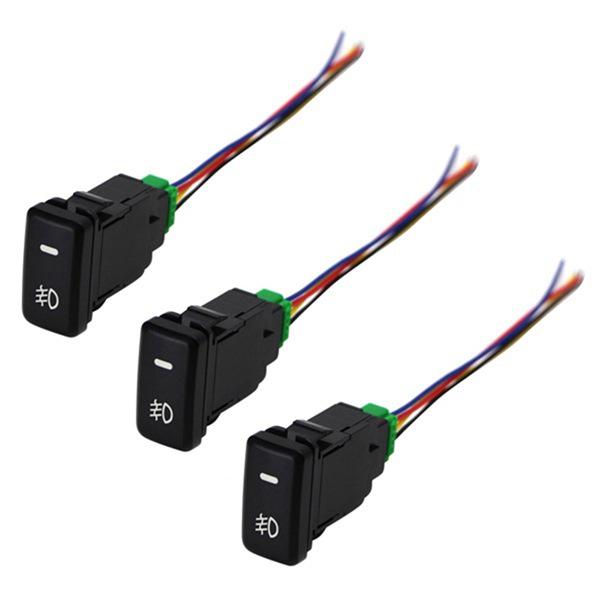 Toyota Lexus Fog Light Switch, 3-Pack with 4 Wires