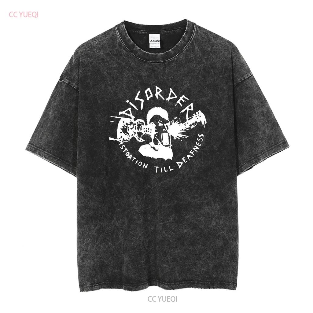 Disorder Thrash Hardcore Punk Rock Band T Shirt Long or Short Sleeves Vintage Washed Comfortable Top For Everyday Wear