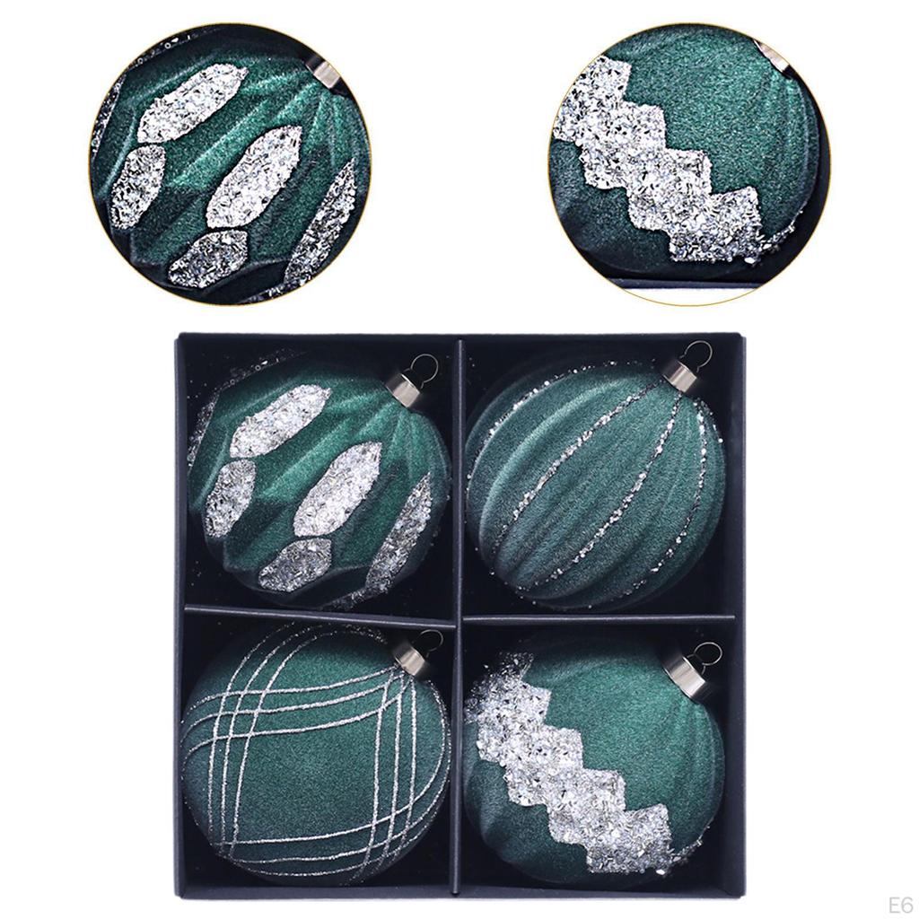 4 Pieces Christmas Ball Ornaments Tree Hanging Reusable DIY Gift Xmas Decor for
