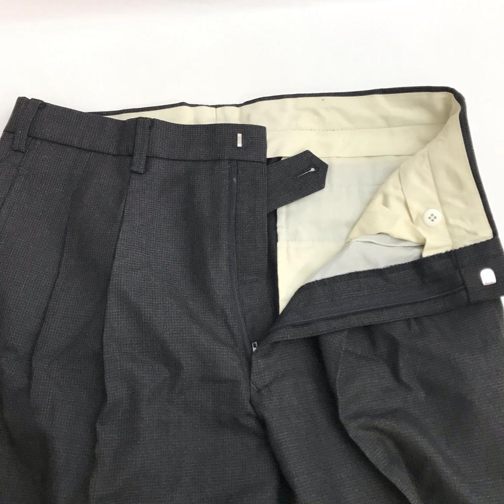 NEWYORKER Fall Winter Suit Men’s YA5 M-L Dark Gray Full Lined Single Jacket Set Up(USED)