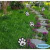 Outdoor LED Solar Paw Print Lights Waterproof Dog Cat Animal Path Lamp for Garden Patio Lawn Camping Home Decor