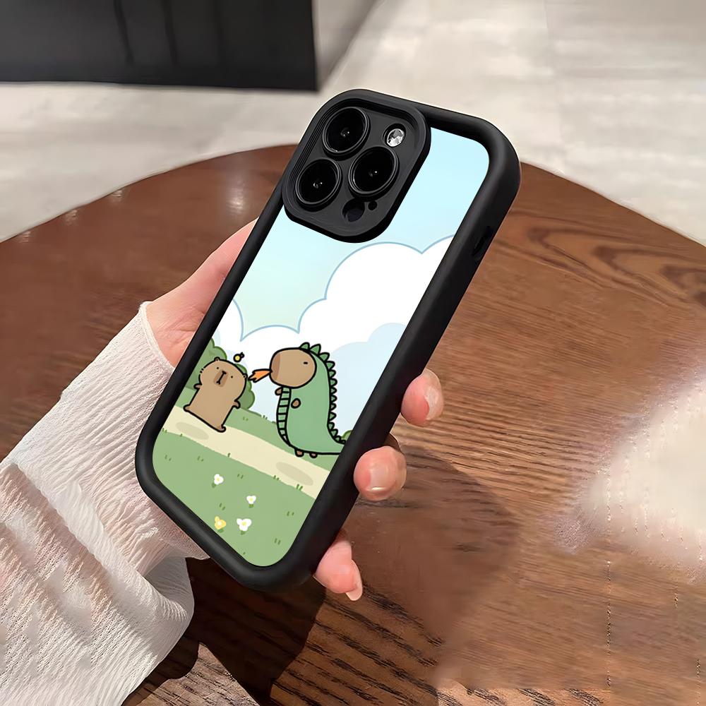 Cute Capybara Phone Case For IPhone 17 Pro Max 15 Pro 16 14 Plus 12 13 Mini 11 Pro Shockproof Soft Cover