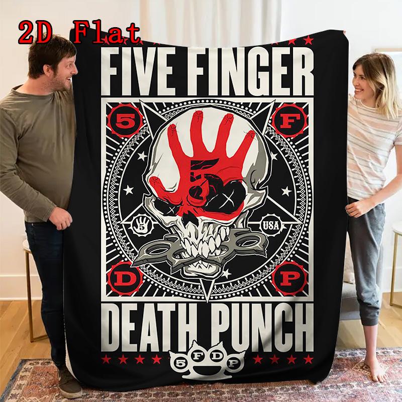 Five Finger Death Punch 2D Flaches Muster Flanelldecke Hohe Qualität Ganzjahreswärme und Komfort Perfekt für Weihnachtsgeschenke.PMT0914423