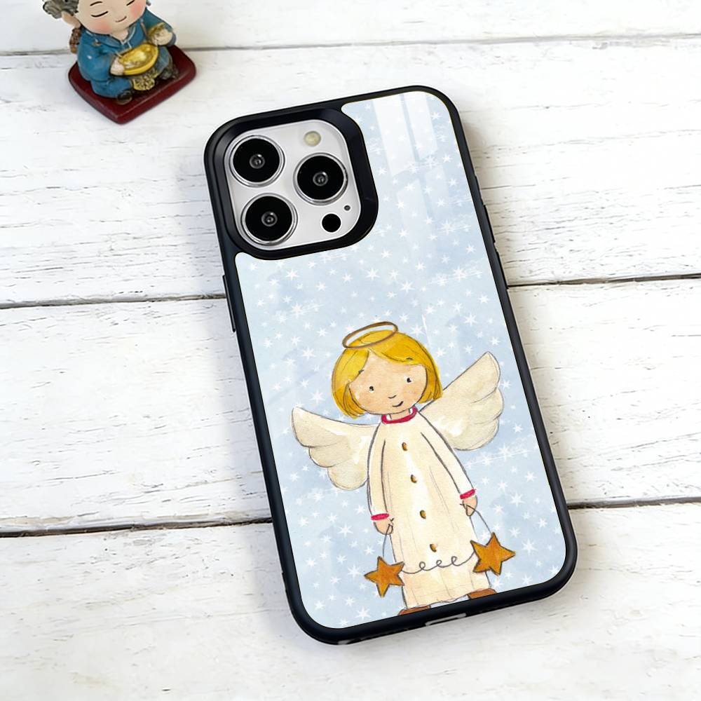 Healing Little Angel Phone Case For iPhone17,16,15,14,13,12,11 Plus,Pro Magnetic For Magsafe Wireless Charging