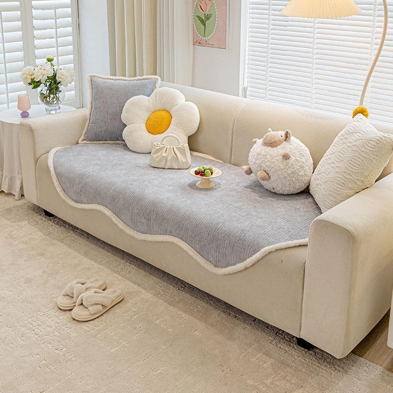 Cream Wind Special-Shaped Sofa Seat Cushion Universal In All Seasons Irregular Sofa Full Cover Summer New Non-Slip And Anti-Cat Scratch