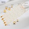 11 Pcs Vintage Brown Opal Jewelry Set for Women Maillard Gold Color Metal Geometric Pendant Necklaces and Rings Y2K Jewelry Gift