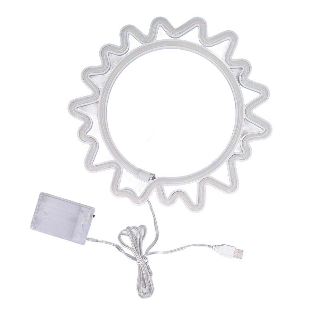 Sun Neon Light Sign USB Rechargeable Battery Operated LED Neon Sunflower Wall Decoration Light for