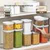 Transparent Airtight Storage Jars for Tea, Grains, and Cereals - Moisture-Proof, Food-Grade Kitchen Containers.