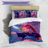 3pcs KPop Demon Hunters47 Cover Set - Personalized Name, HD Printed Bedding with 1 Cover and 2 Pillowcases - Perfect for Home Decor, Easy Care