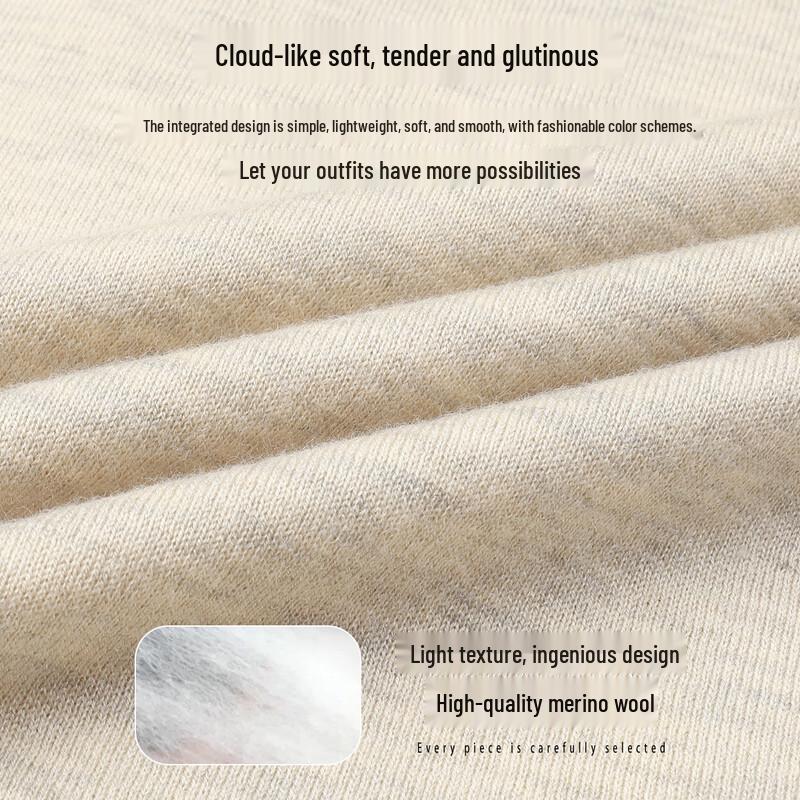 SHANSHAN Men's Half-High Collar Wool Blend Knit Sweater