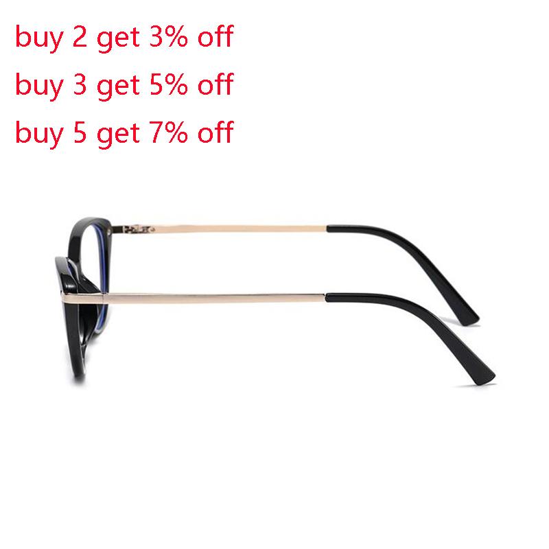 Small Frame Blue Light Blocking Cat Eye Prescription Eyeglasses For The Nearsighted Student Short-sight Eyewear 0 -0.5 -0.75 To -4
