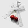 Multipurpose Love Cherrys Bowknot Charm Portable Key Holder for Stylish Women Practical Bag Accessory for Daily Use