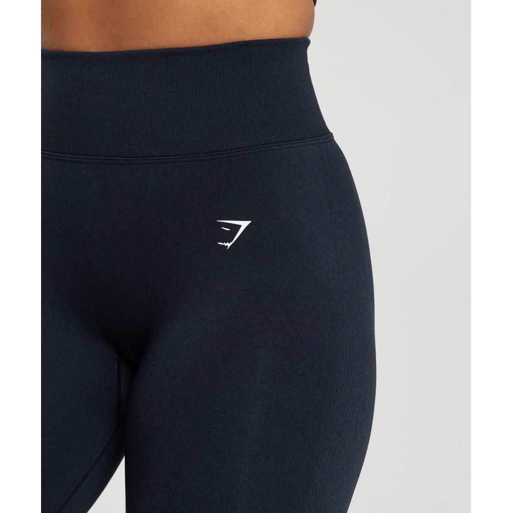 Gymshark Lift Contour Seamless Leggings Midnight Blue Black Marl B6a9c Ucvj