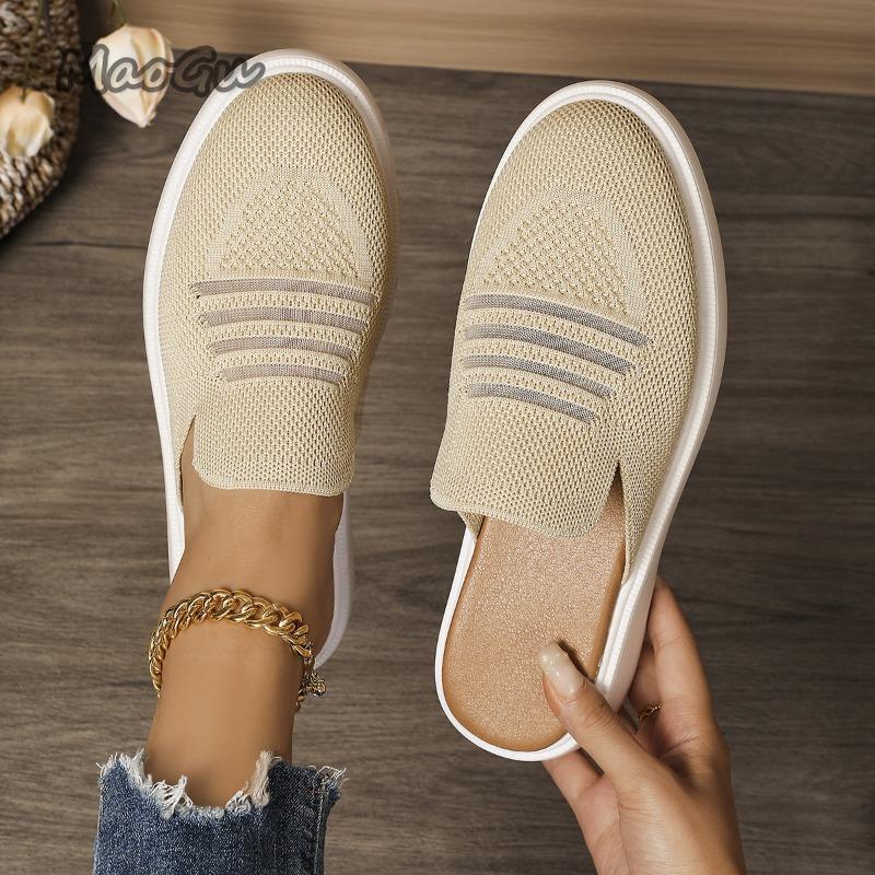 Women's Thick Bottom Breathable Slip-On Shoes Anti-Slip Slippers for Women Indoor Outdoor Wear Mules Size 36-43 Footwear