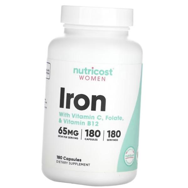 

Iron with Vitamins for Women, Women Iron With Vitamin C Folate Vitamin B12, Nutricost 180caps (36647083) 180caps