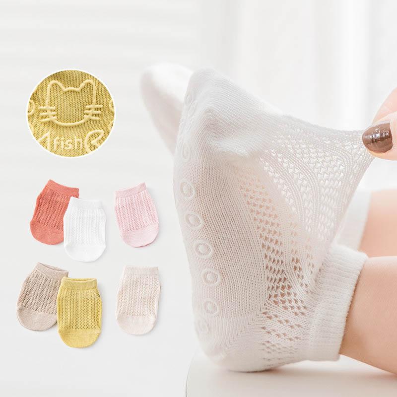 Kids Babys Floor Socks Cotton Thin Breathable Toddler Socks Indoor Car Print Anti-slipping Socks Infant Baby Girls Non-slip Sock
