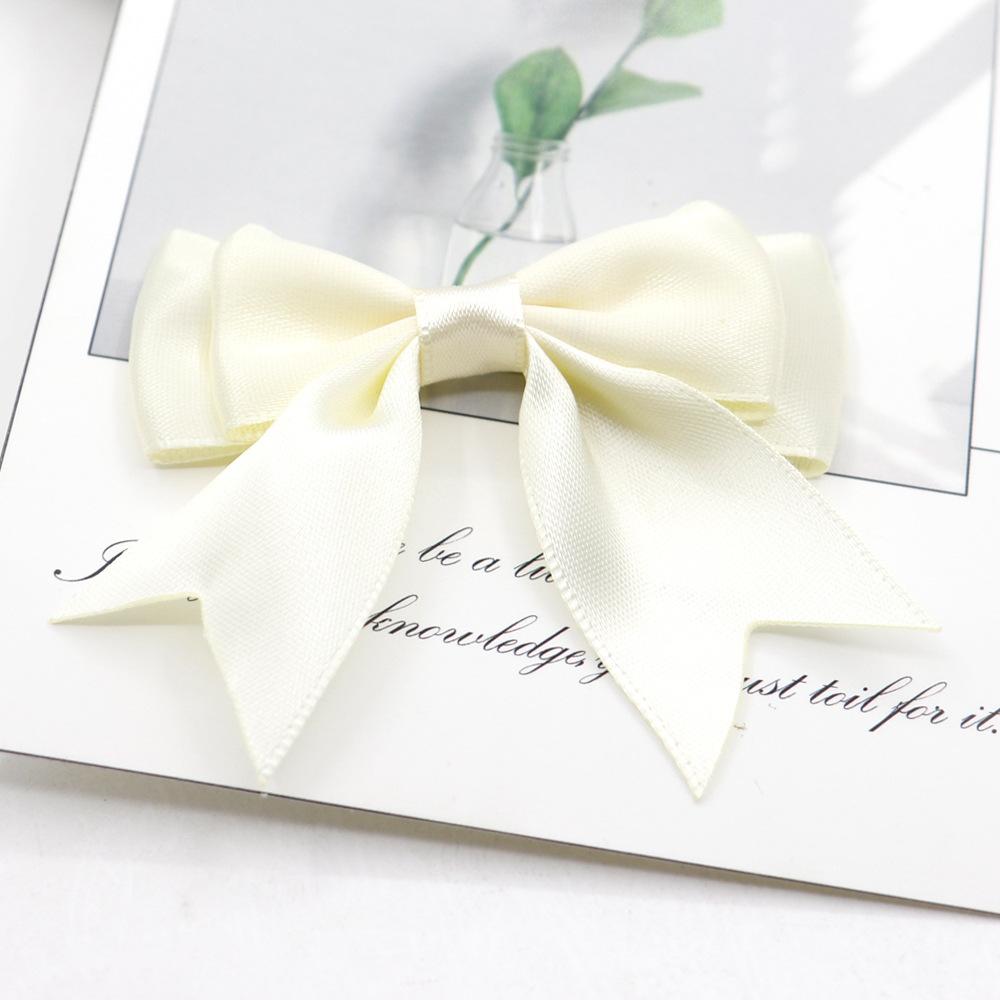 2,5 cm Polyester mit Schwalbenschwanz-Wickelbund Schleife DIY Handgefertigte Blume