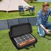 Solar Panel Bag Double-Layer Solar Panel Travel Bag Portable Waterproof Padded Nylon Organizer with Multi Pockets & Shoulder