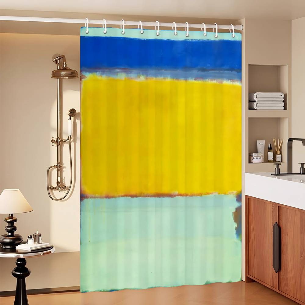Mark Rothko Klassisch Vintage 1-teiliges Muster Duschvorhang Plus Haken Wasserdicht Maschinenwaschbar Polyesterstoff Abstrakt