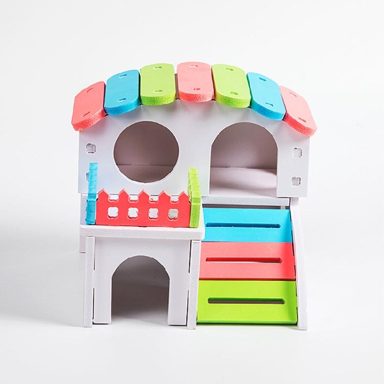 Small Pets Hideout Hamster Villa Plastic House for Chinchillas Guinea Pigs