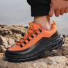 Casual Sneakers Men Anti-slip Low-top Comfortable Outdoor Hiking Shoes Men Lace-up Thick-soled Breathable Casual Shoes Men